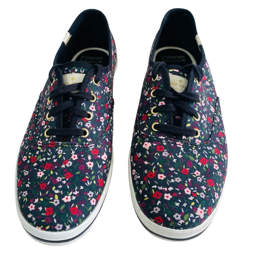 Keds x Kate Spade Ditsy Floral Lace Up Sneakers Size 8.5 - Picture 2 of 7